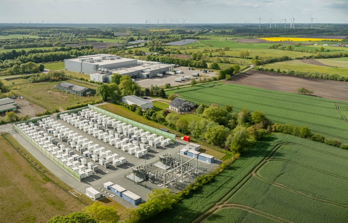 Grid-scale battery storage facility